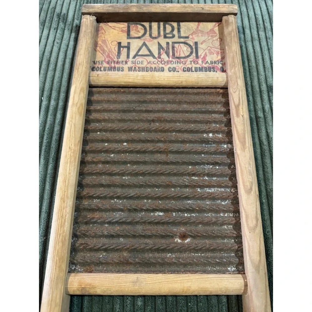 Columbus Washboard Co Double Handi Washboard Vintage Rustic Farmhouse‎ Decor